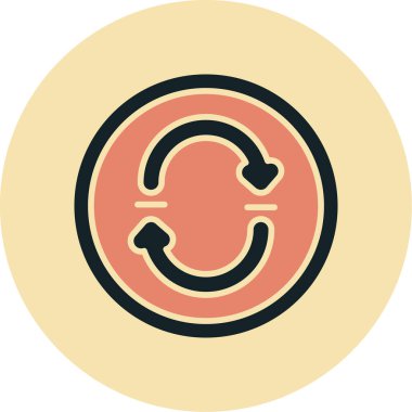 Kırmızı ve mavi ikonun vektör illüstrasyonu