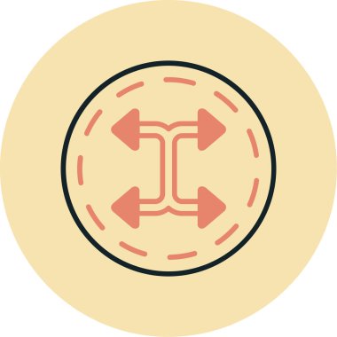 Bir çember simgesinin vektör illüstrasyonu