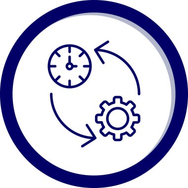 Zaman Yönetimi. Web simgesi basit illüstrasyon