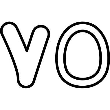 Metnin için v harfinin vektör illüstrasyonu