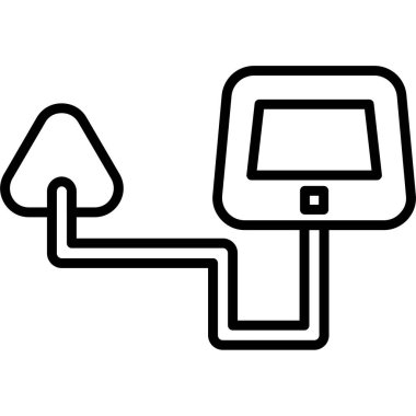 Bilgisayar simgesi. Web için bilgisayar sembolünün özet çizimi