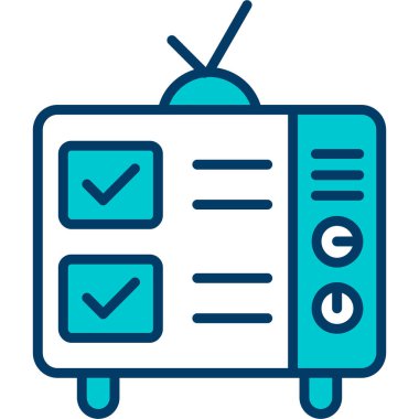 Kontrol listesi simgesi, vektör illüstrasyonu