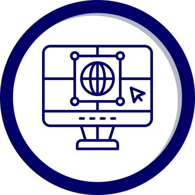 İnternet web simgesi basit tasarım