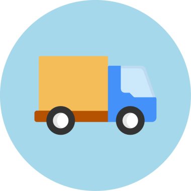 Teslimat. Web simgesi basit illüstrasyon