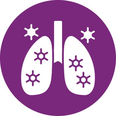 Ciğerler. Web simgesi basit illüstrasyon