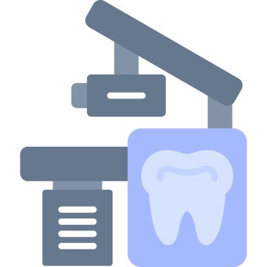 Diş hekimi modern simgesi, vektör illüstrasyonu