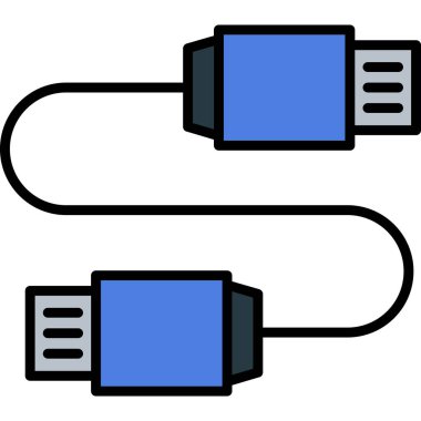 Kullanıcı kablosu rengi dış hat vektörü