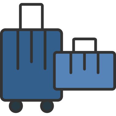 bagaj. Web simgesi basit illüstrasyon