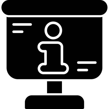 Bilgisayar ekranı. Web simgesi basit illüstrasyon