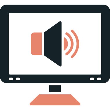 Ses hoparlörü vektör illüstrasyonu