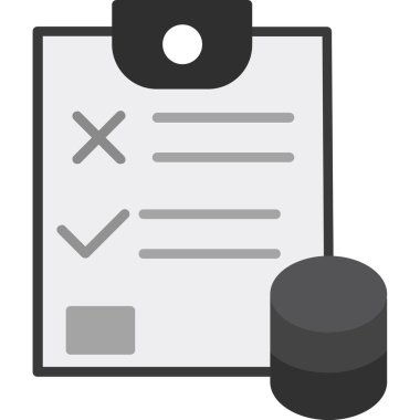 Kontrol listesi simgesi, vektör illüstrasyonu