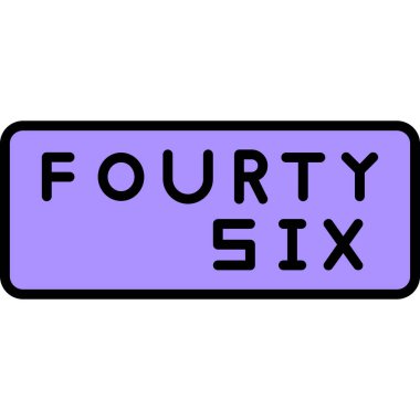 5.6 işareti. Tasarım ya da basım için basit tasarım elemanı. vektör illüstrasyonu.