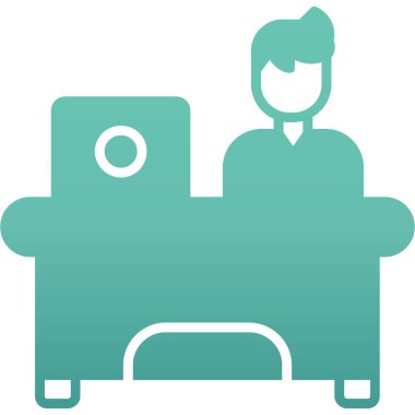 Sandalyedeki bir adamın vektör çizimi