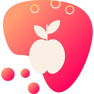 Elma. Web simgesi basit illüstrasyon