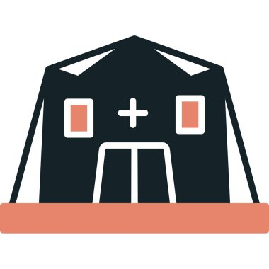 Otelde. Web simgesi basit illüstrasyon