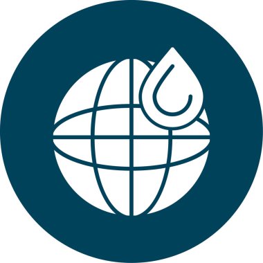 küresel dünya simgesi, vektör illüstrasyonu