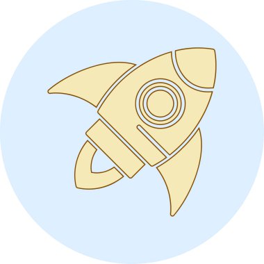 roket ikonu vektör illüstrasyonu