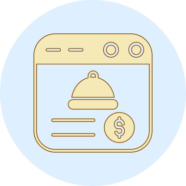 Para için. Web simgesi basit illüstrasyon