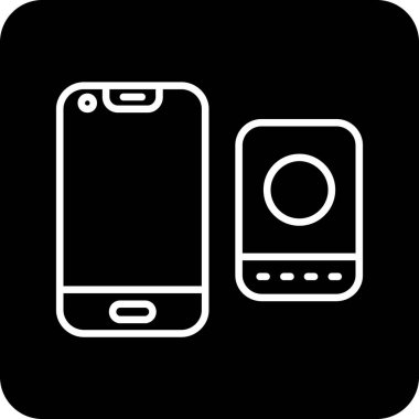 Modern b 'nin vektör illüstrasyonu telefon simgesinden yoksun