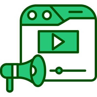 Basit vektör simgesi, konuşmacı illüstrasyonu