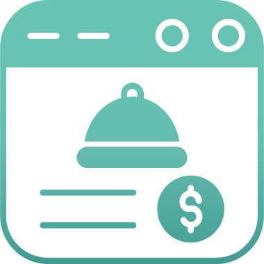 Dolar. Web simgesi basit illüstrasyon