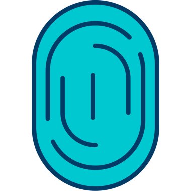 taslak simgesi - mavi daire - çember - vektör