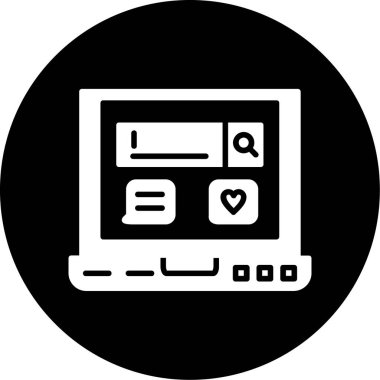 Web tarayıcı vektör simgesi modern basit vektör illüstrasyonu