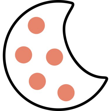 Ay. Web simgesi basit illüstrasyon