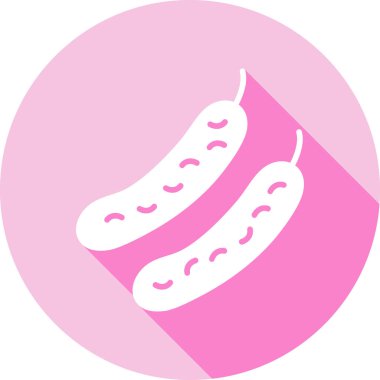 Sosis. Web simgesi basit illüstrasyon