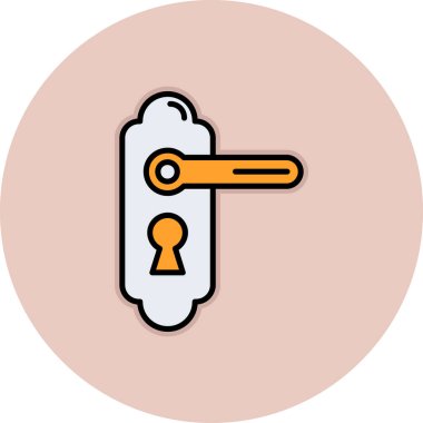 Kapının anahtarı. Basit illüstrasyon