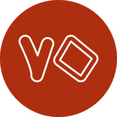 v harfi vektör simgesi