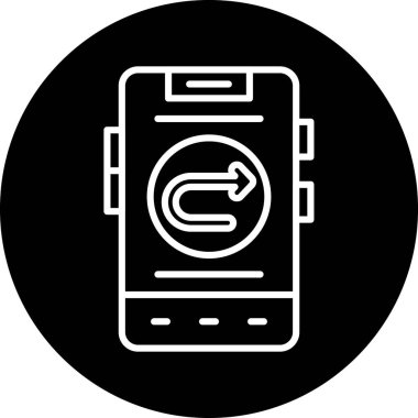 Akıllı telefon simgesinin vektör illüstrasyonu