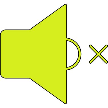 megafon ses hoparlörü simgesi, vektör illüstrasyonu