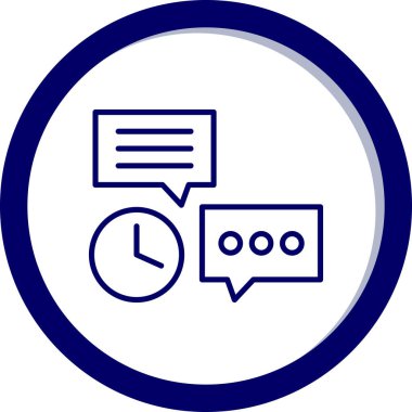 Bir saat simgesinin vektör illüstrasyonu