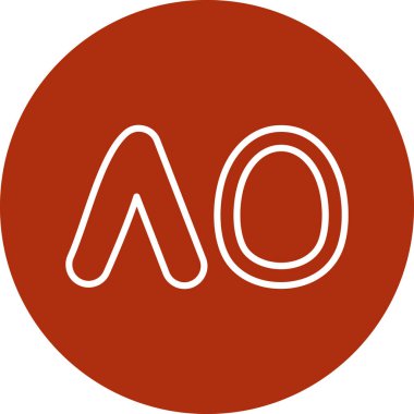 Bir harf simgesinin vektör illüstrasyonu