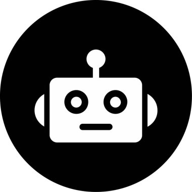 Robot simgesinin vektör illüstrasyonu