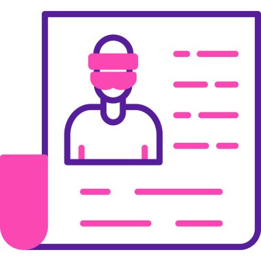 Kimlik kartı. Basit tasarımda simge