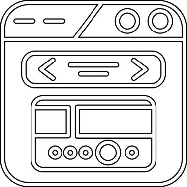 radyo simgesi vektör illüstrasyonu