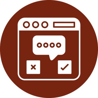 Basit sohbet simgesi, vektör illüstrasyonu