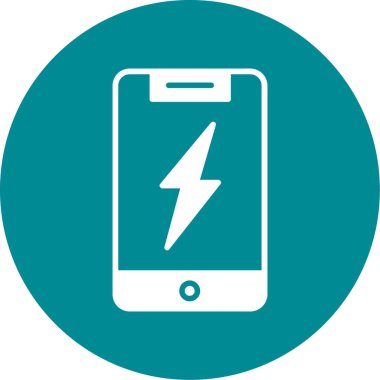 cep telefonu düz yuvarlanmış vektör simgesi