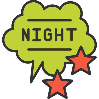 Gece simge vektör çizim