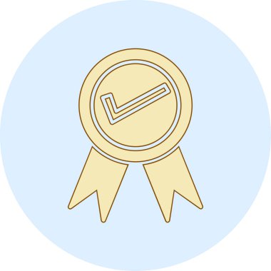 Madalya ikon vektör illüstrasyonu