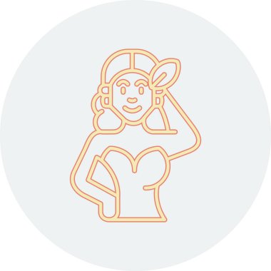 Maskeli bir kadının vektör çizimi