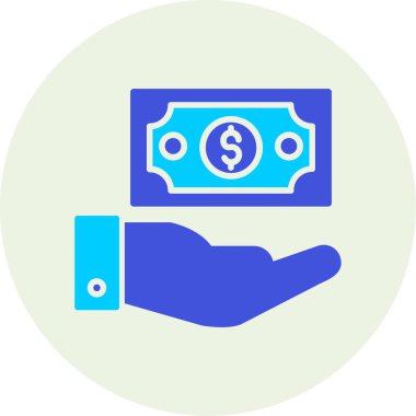 Dolar. Web simgesi basit illüstrasyon