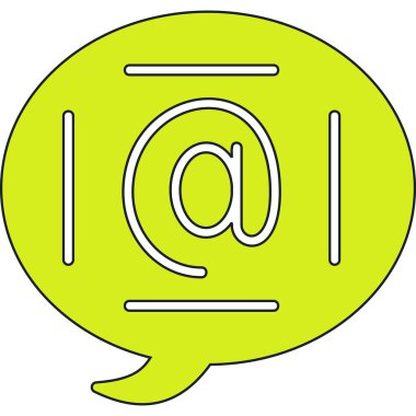 Mesaj var. Web simgesi basit tasarım