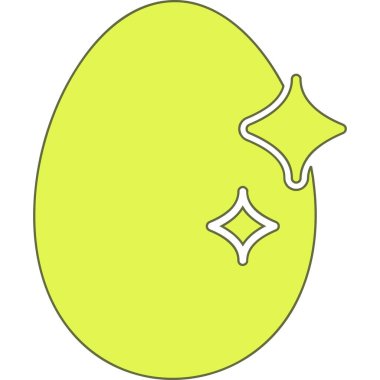 Moda tarzında yumurta simgesi izole edilmiş arkaplan