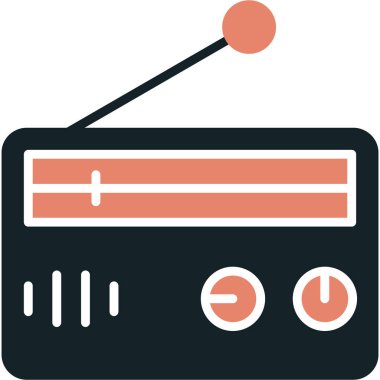 ses radyo müzik simgesi - taslak biçimi