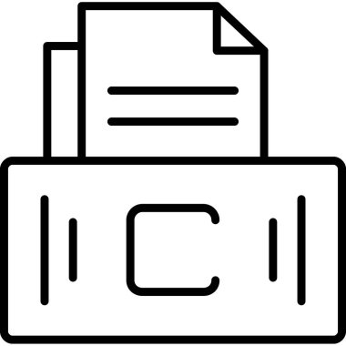 Beyaz arkaplanda izole edilmiş dizin simgesi ve vektör illüstrasyonu