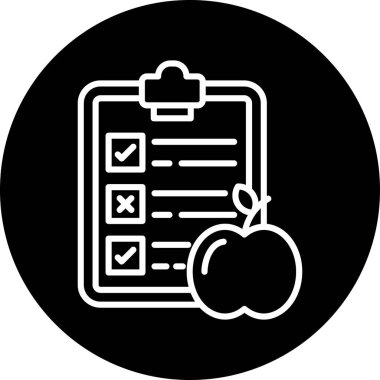 Kontrol listesi simgesinin vektör illüstrasyonu