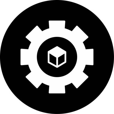 Bir dişli simgesini vektör çizim